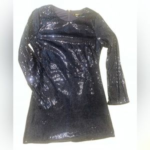 Lulu’s women’s Large navy blue sequin mini dress